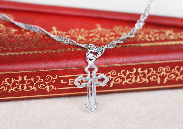 Sterling Silver Tiny Cross Charm Pendant S925 Finding