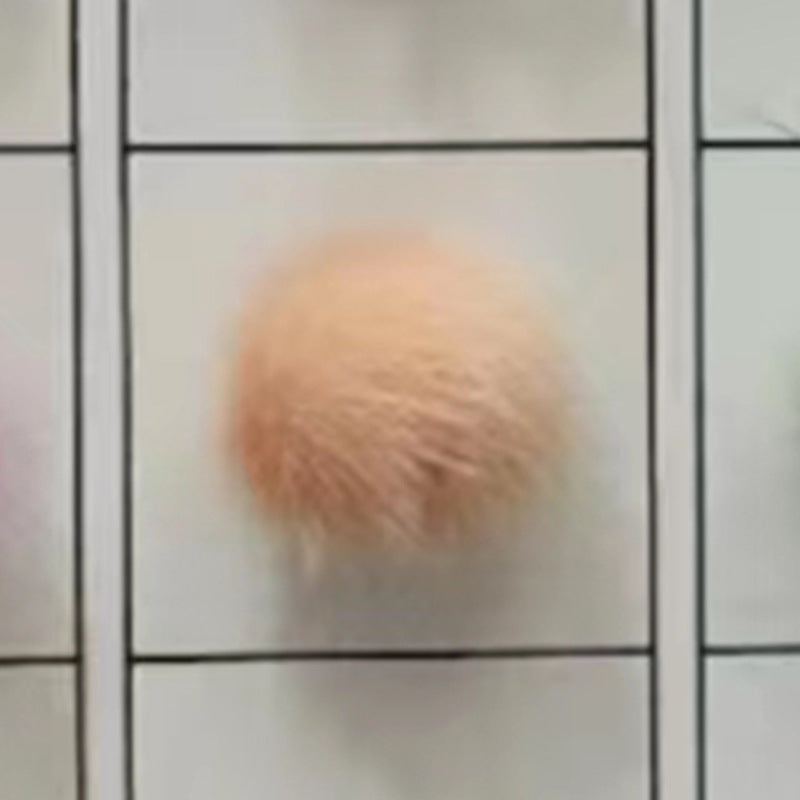 100 Fluffy Mink Fur Ball Charms Pom Pom Earring Drop with Loop Handbag Multicolor for Customize Puff Ball Keychains 15mm