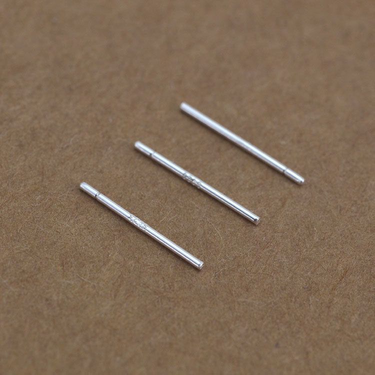 Sterling Silver Glossy Ear Stud Stick S925 Finding