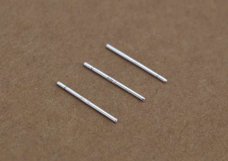 Sterling Silver Glossy Ear Stud Stick S925 Finding