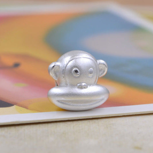 Sterling Silver Big Mouth Monkey Bead Spacer S990 Finding