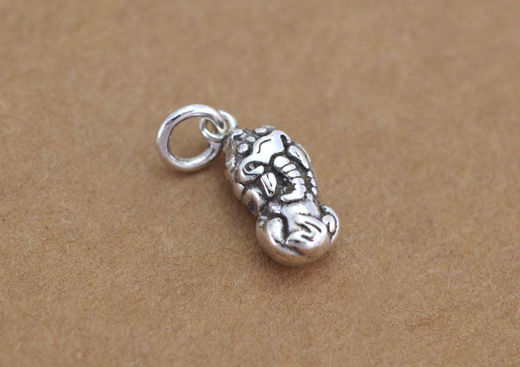 Sterling Silver Tiny Pixiu 貔貅 Charm Pendant S925 Finding