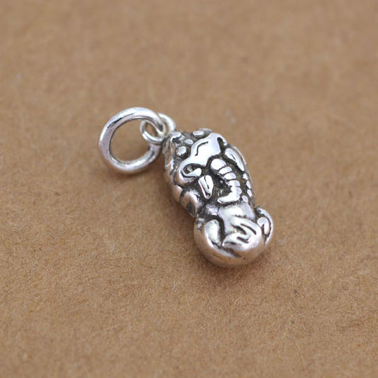 Sterling Silver Tiny Pixiu 貔貅 Charm Pendant S925 Finding