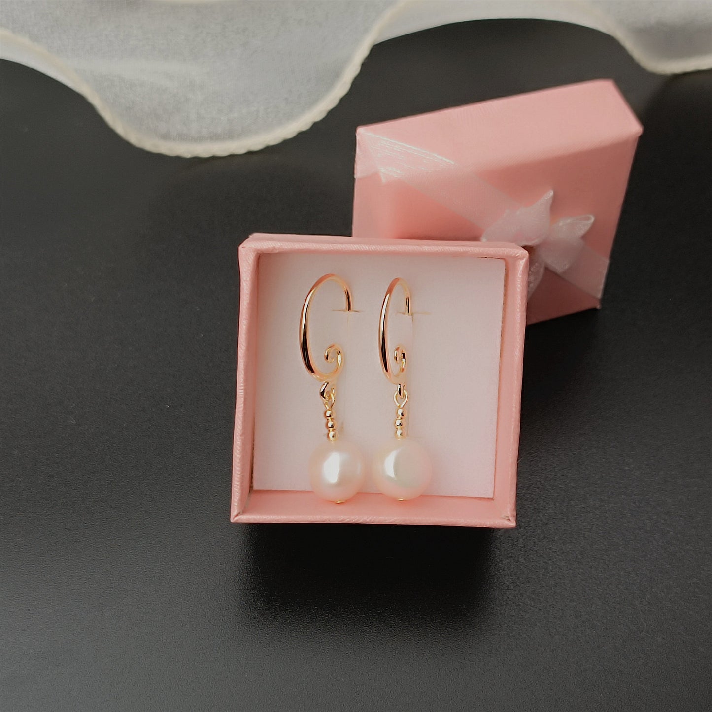 Boucles d'oreilles à crochet en veine de perles baroques d'eau douce naturelles, usage quotidien, crochets d'oreille 14K GF, boucles d'oreilles pendantes