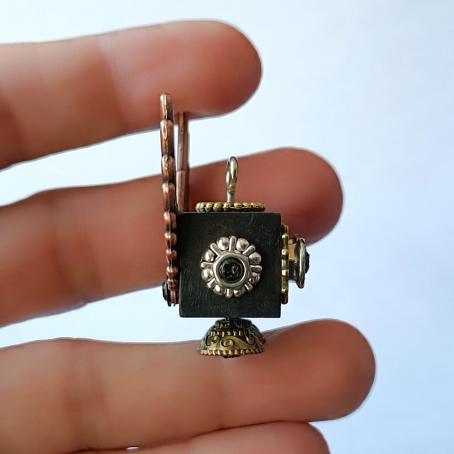 Steampunk bois Robot jouet décoration collège étudiant cadeau d'anniversaire dortoir bureau accessoires en bois drôle Geek chambre décor porte-clés pendentif 