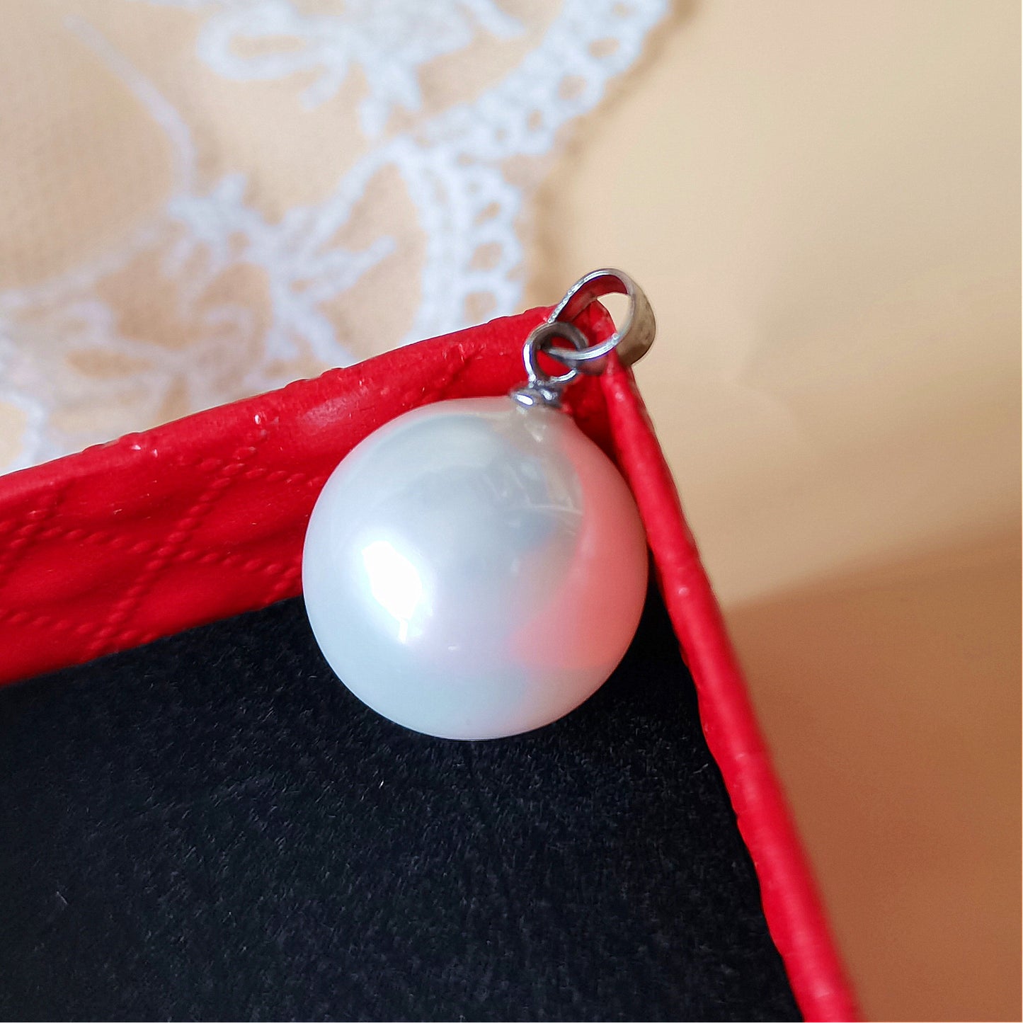 High Quality 8MM 10MM 12MM 14MM Round White South Sea Shell Pearl Pendant