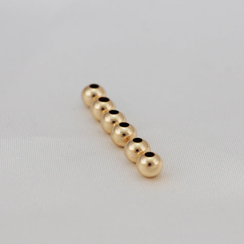 1/20 14K Gold Filled Sterling Silver Glossy Round Bead S925 Finding