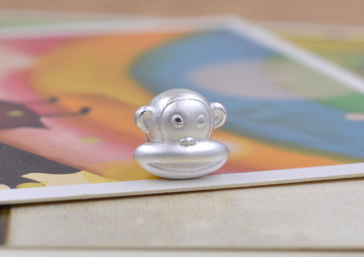 Sterling Silver Big Mouth Monkey Bead Spacer S990 Finding