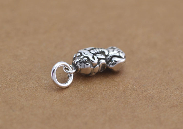 Sterling Silver Tiny Pixiu 貔貅 Charm Pendant S925 Finding