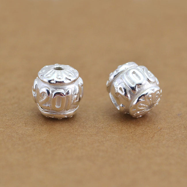 Sterling Silver Double Happiness Bat Bead S925 Finding