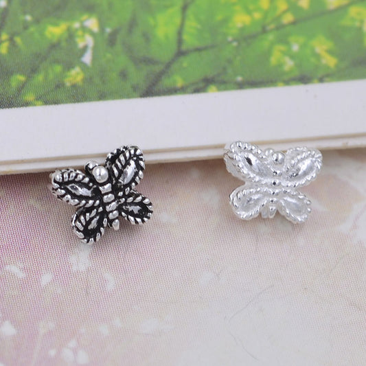 Sterling Silver Butterfly Bead Spacer S925 Finding