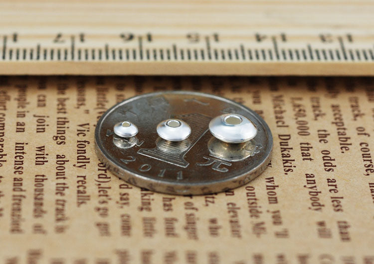 Sterling Silver Flat Roundelle Abacus Bead S925 Finding