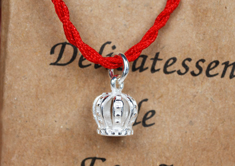 Sterling Silver Tiny Hollow Crown Charm Pendant S925 Finding