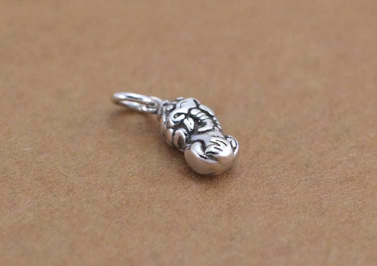 Sterling Silver Tiny Pixiu 貔貅 Charm Pendant S925 Finding