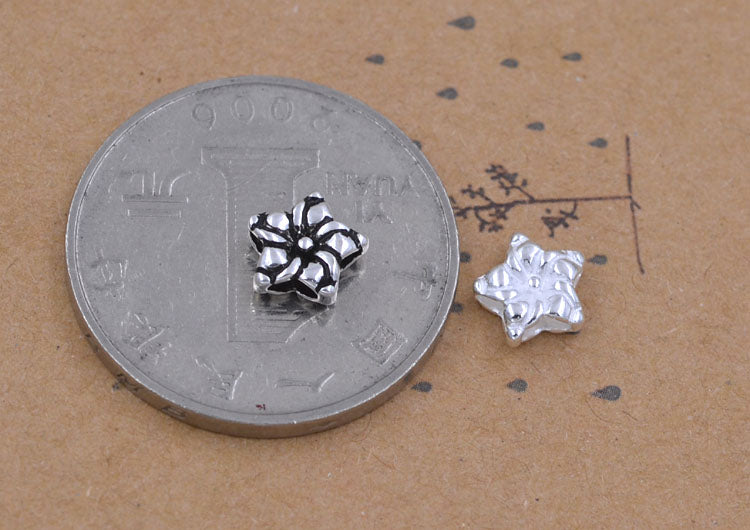 Sterling Silver Floral Bead S925 Finding