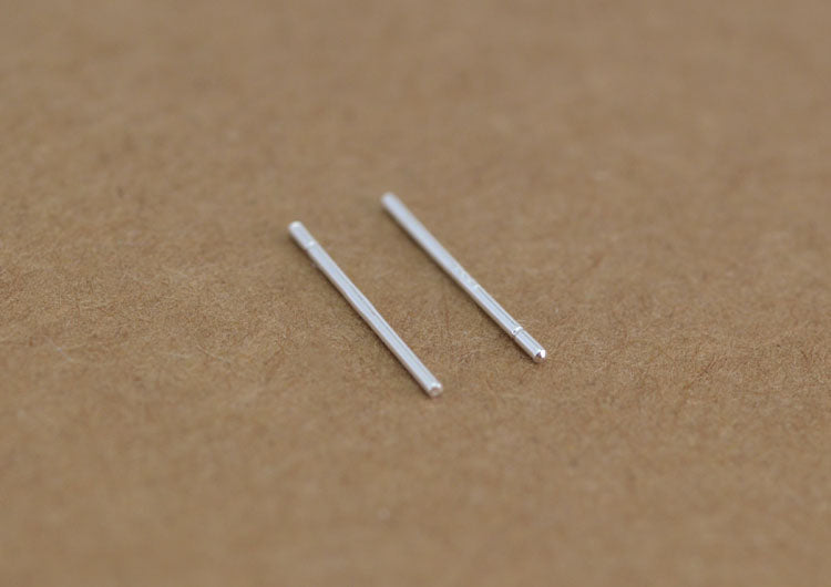 Sterling Silver Glossy Ear Stud Stick S925 Finding