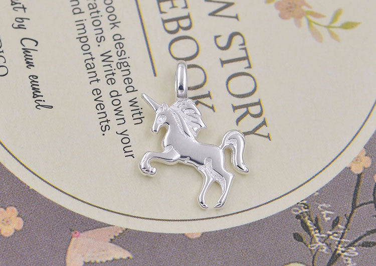 Sterling Silber Winziger Einhorn-Charm-Anhänger S925