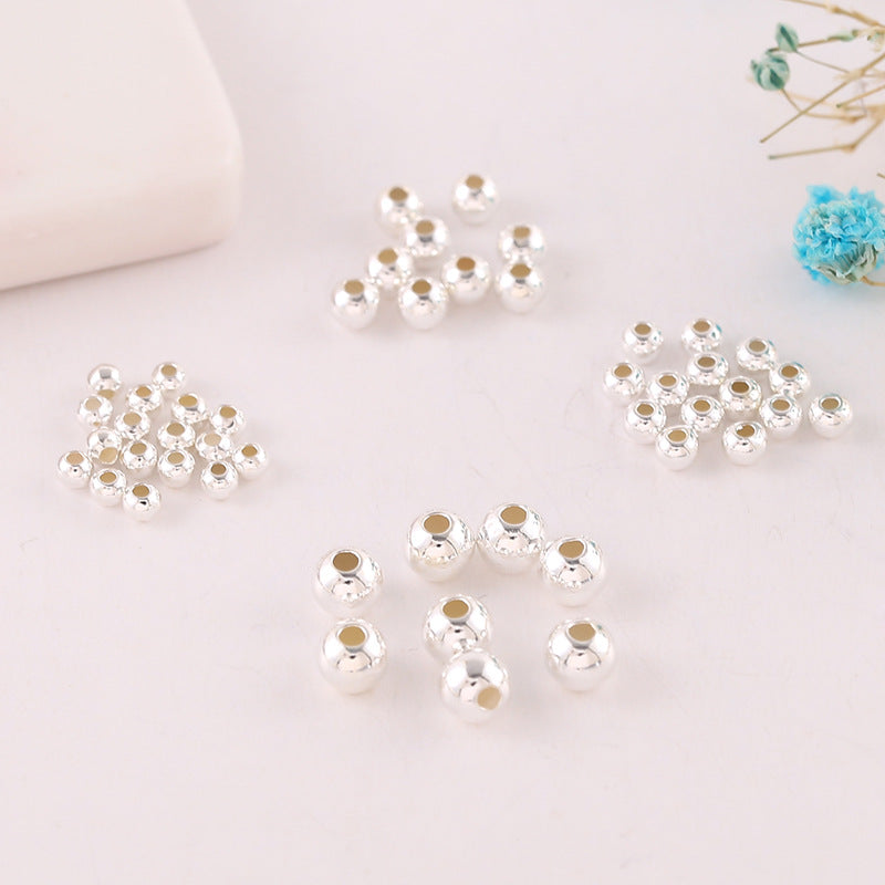 Bulk 100 Tiny Glossy Round Bead 14KGP 18KGP Copper Charm Beadwork Spacer Jewelry Finding 2mm 2.5mm 3mm 4mm 5mm 6mm 8mm