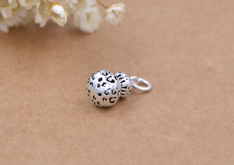 Sterling Silver Tiny Gourd 葫芦（福禄） Charm Pendant S925 Finding