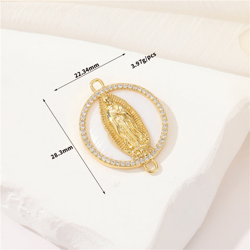 2 Jésus Cupidon Mama Soleil Serpent Charm Pendentif Strass Embelli 14K GF