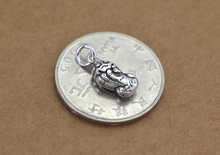 Sterling Silver Tiny Pixiu 貔貅 Charm Pendant S925 Finding