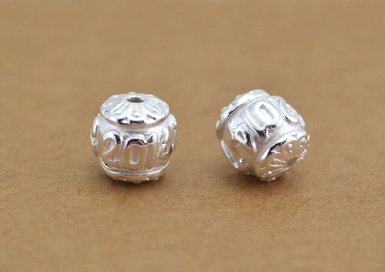 Sterling Silver Double Happiness Bat Bead S925 Finding