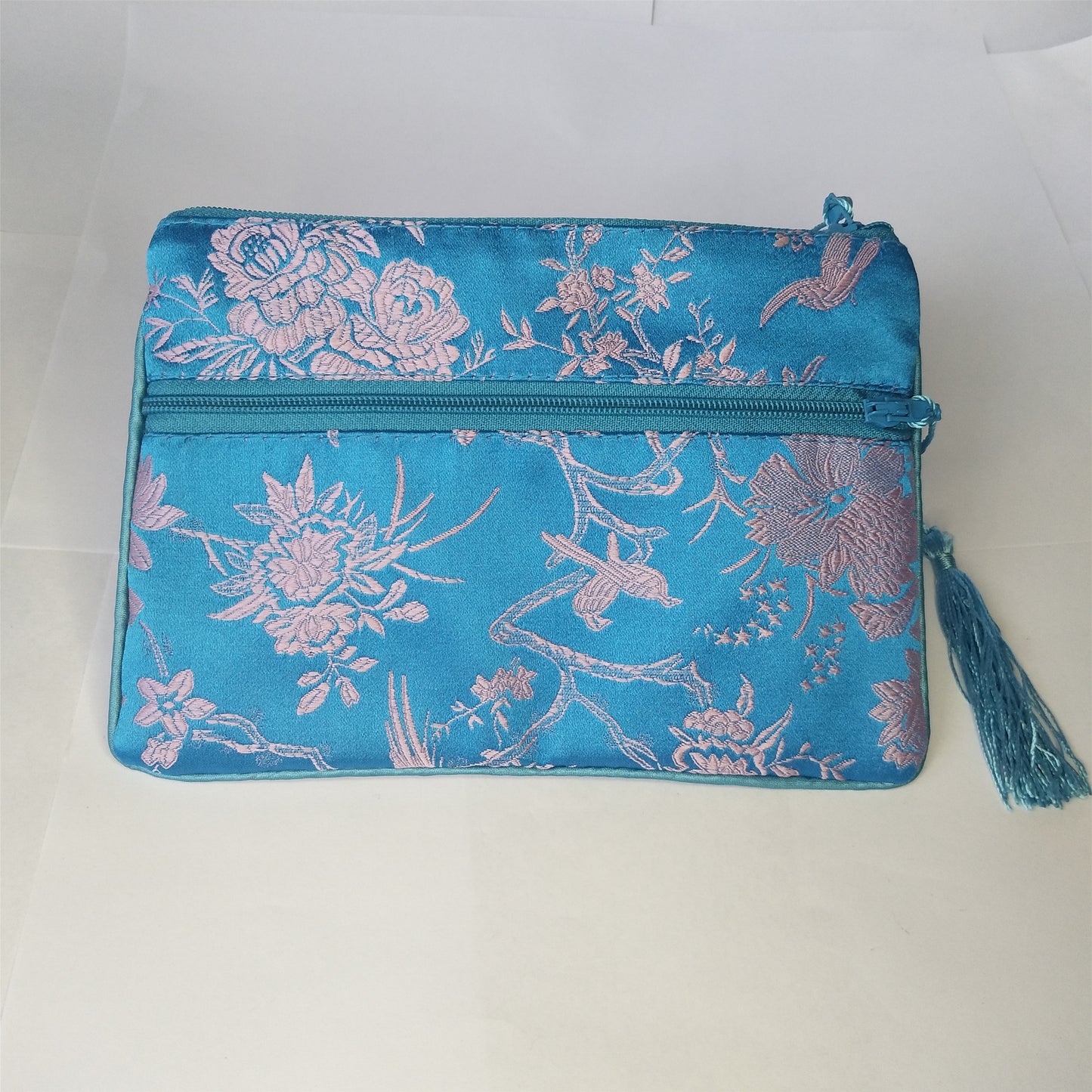 5x6.5 "pochettes en soie chinoises colorées sacs de pièces d'argent de poche avec deux fermetures éclair sac à main lot sacs d'emballage traditionnels pour cadeaux de bijoux