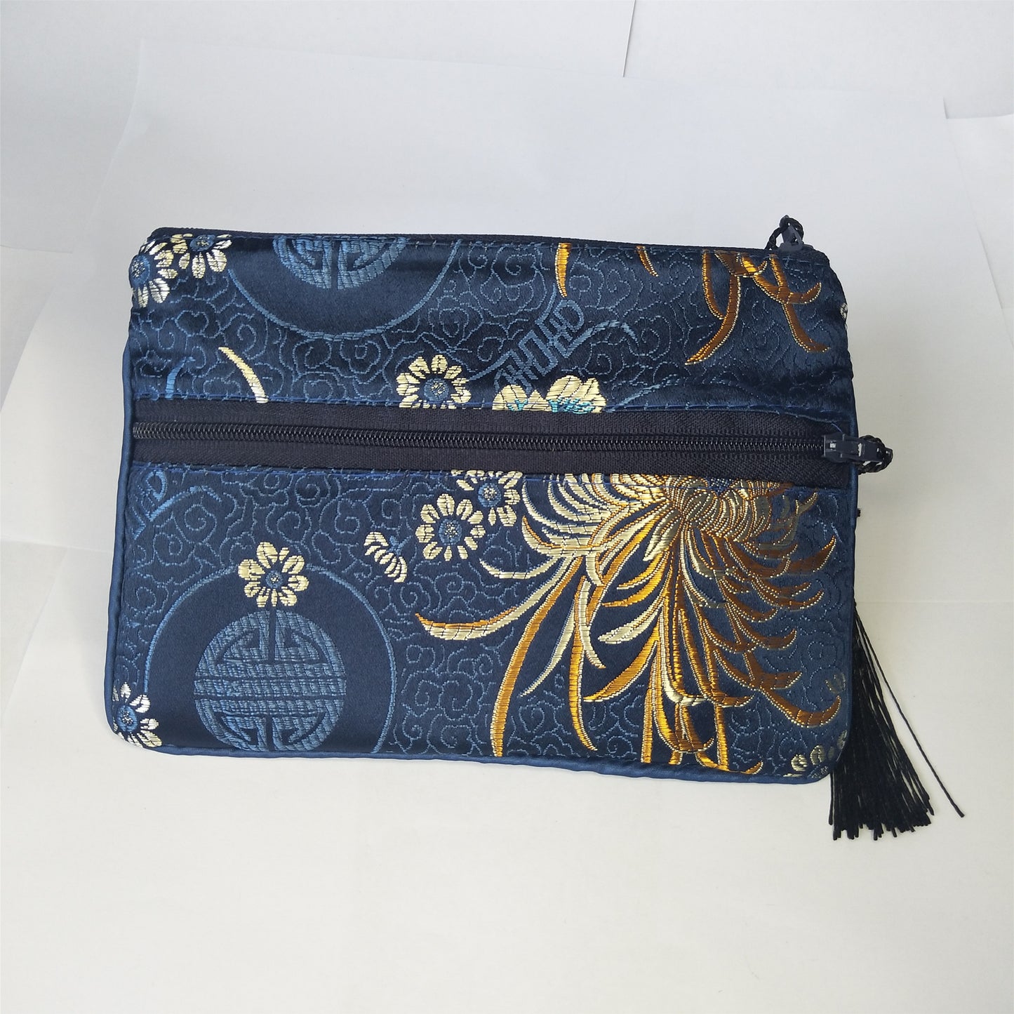 5x6.5 "pochettes en soie chinoises colorées sacs de pièces d'argent de poche avec deux fermetures éclair sac à main lot sacs d'emballage traditionnels pour cadeaux de bijoux