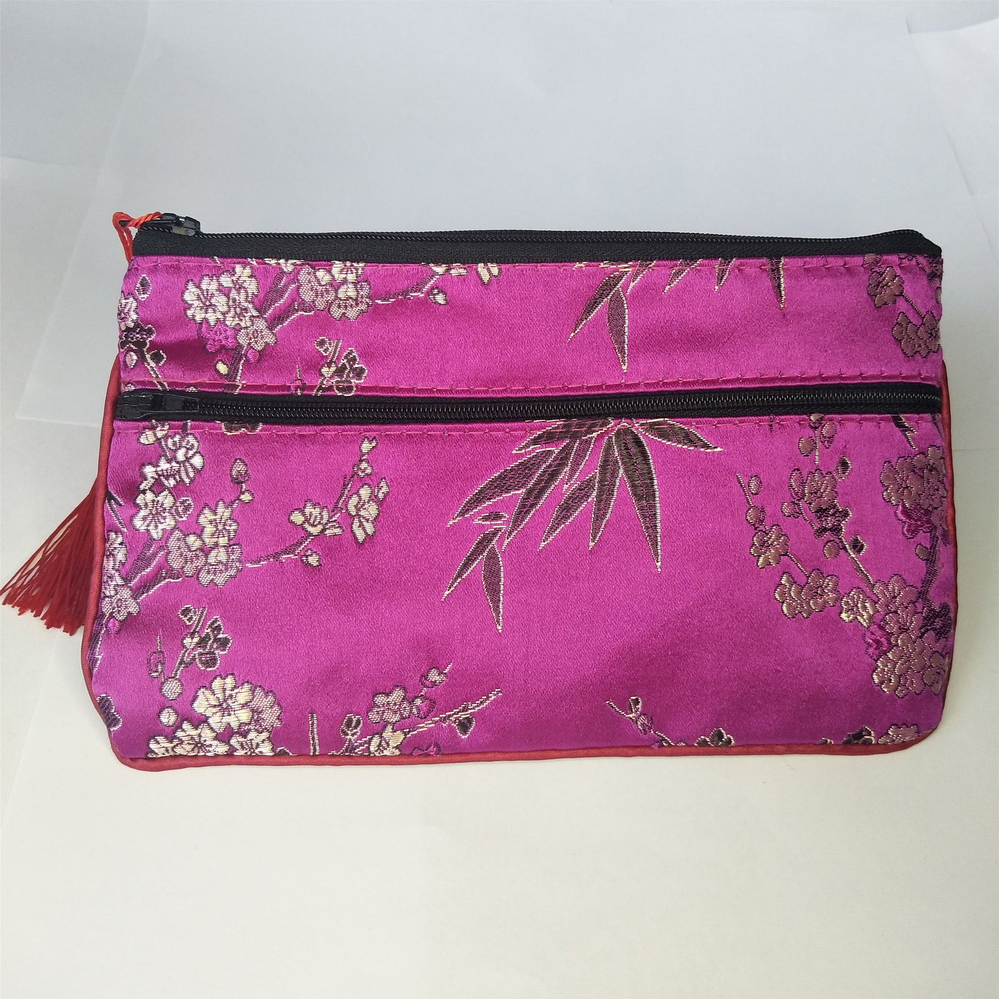 5x6.5 "pochettes en soie chinoises colorées sacs de pièces d'argent de poche avec deux fermetures éclair sac à main lot sacs d'emballage traditionnels pour cadeaux de bijoux