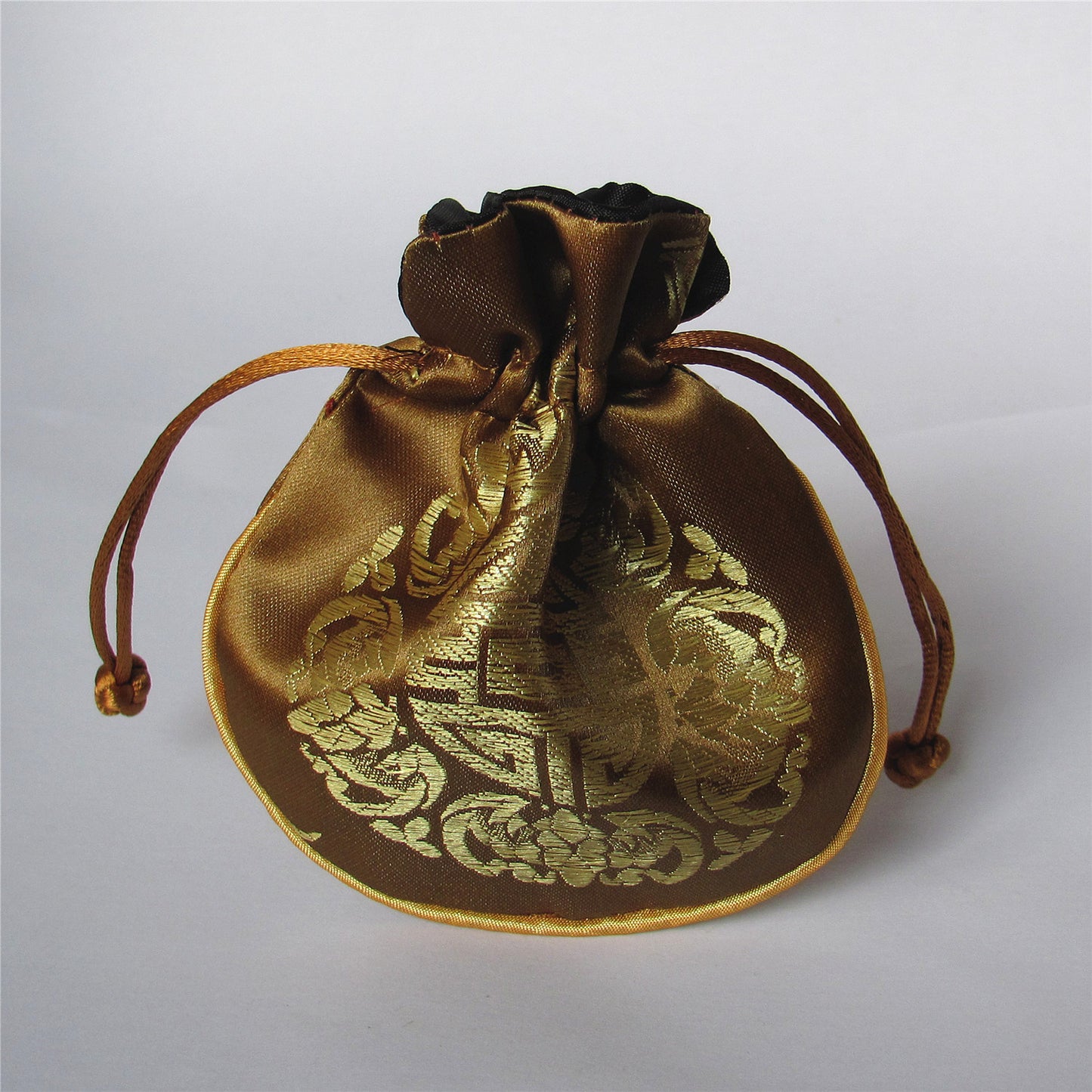 10 x 10 cm große Tasche mit fünf Fledermäusen (五福临门), echte Seidentasche, Geldmünzentasche, Beutel mit Kordelzug, Amulett-Rosenkranzbeutel, traditionelle Verpackung für Schmuck, Geschenk