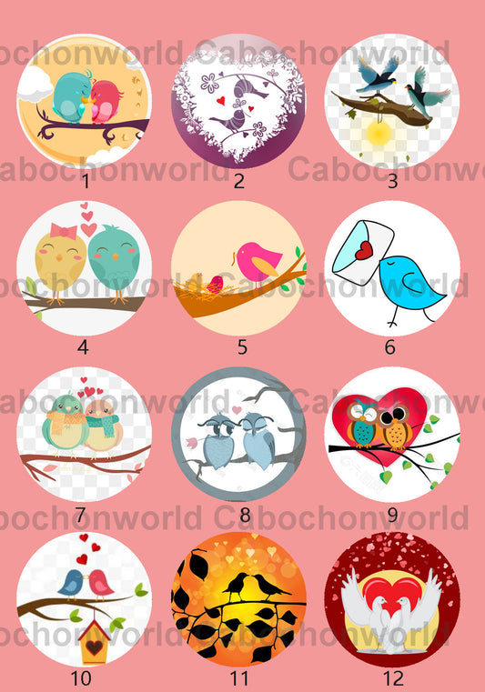 Lovely Bird Cabochon Collection CWN0018