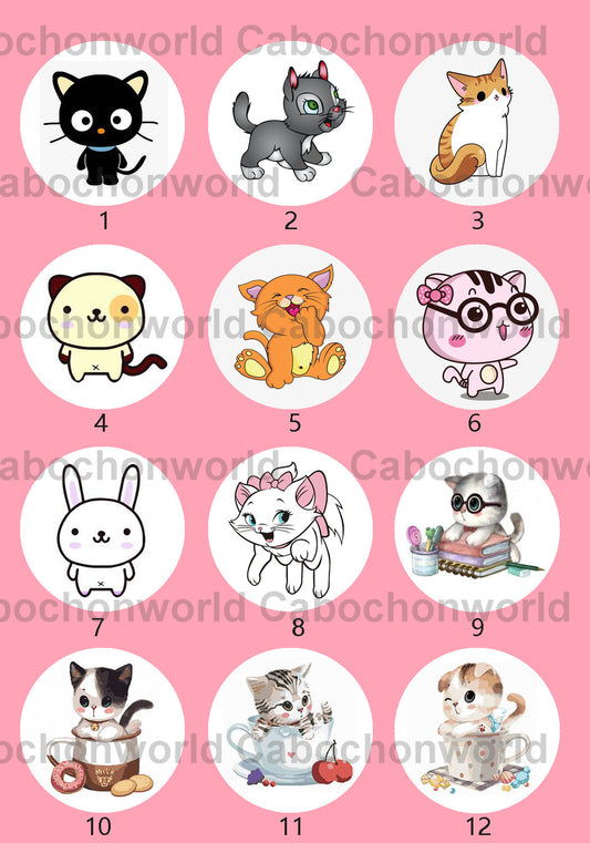 Cute Cat Cabochon Collection CWN0023