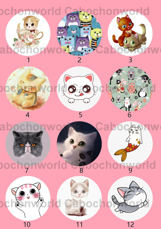 Cute Cat Cabochon Collection CWN0024