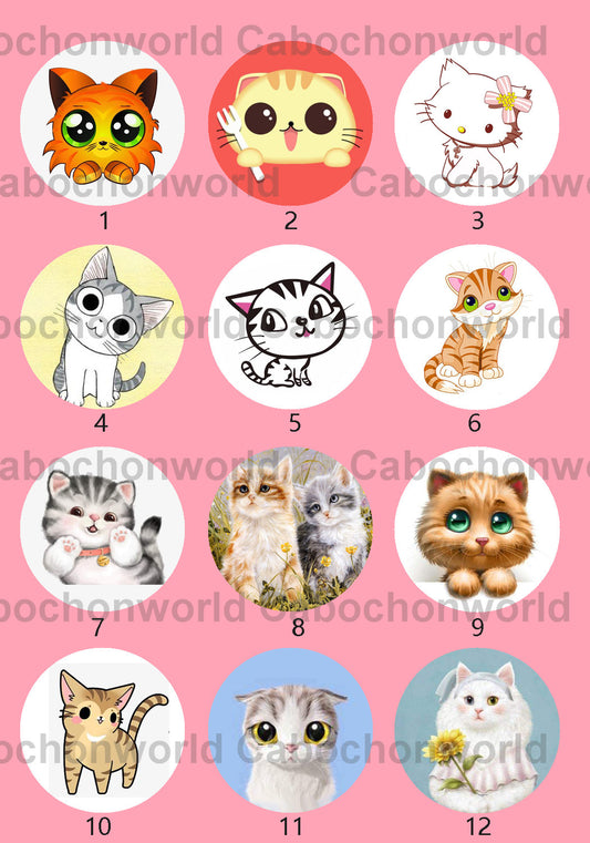 Cute Cat Cabochon Collection CWN0025