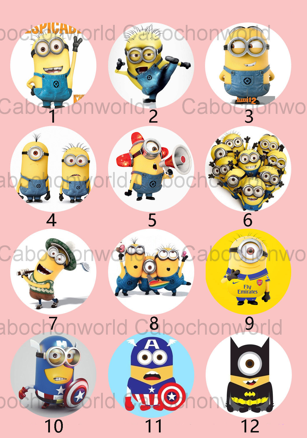 Cartoon Minion Cabochon Collection CW0051