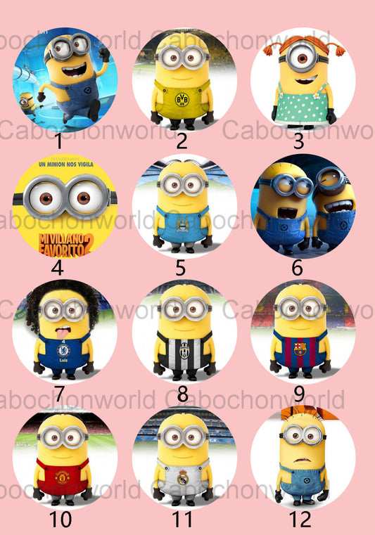 Collection de cabochons Minion de dessin animé CW0052