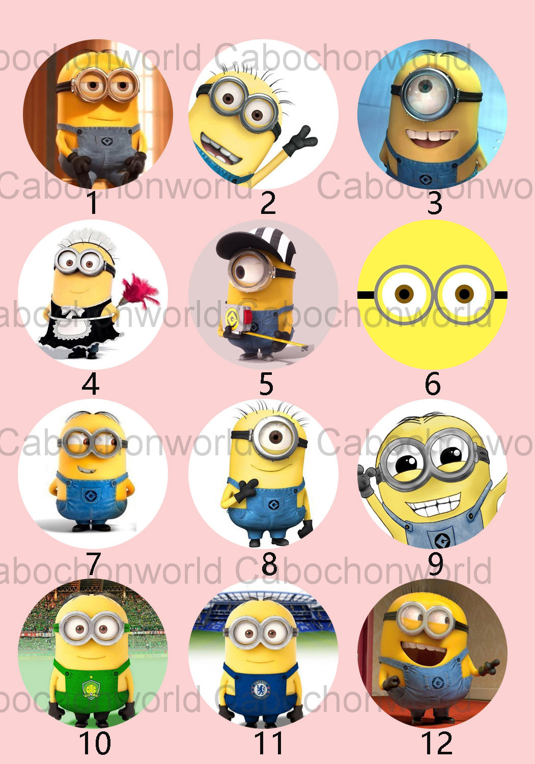 Cartoon Minion Cabochon Collection CW0053