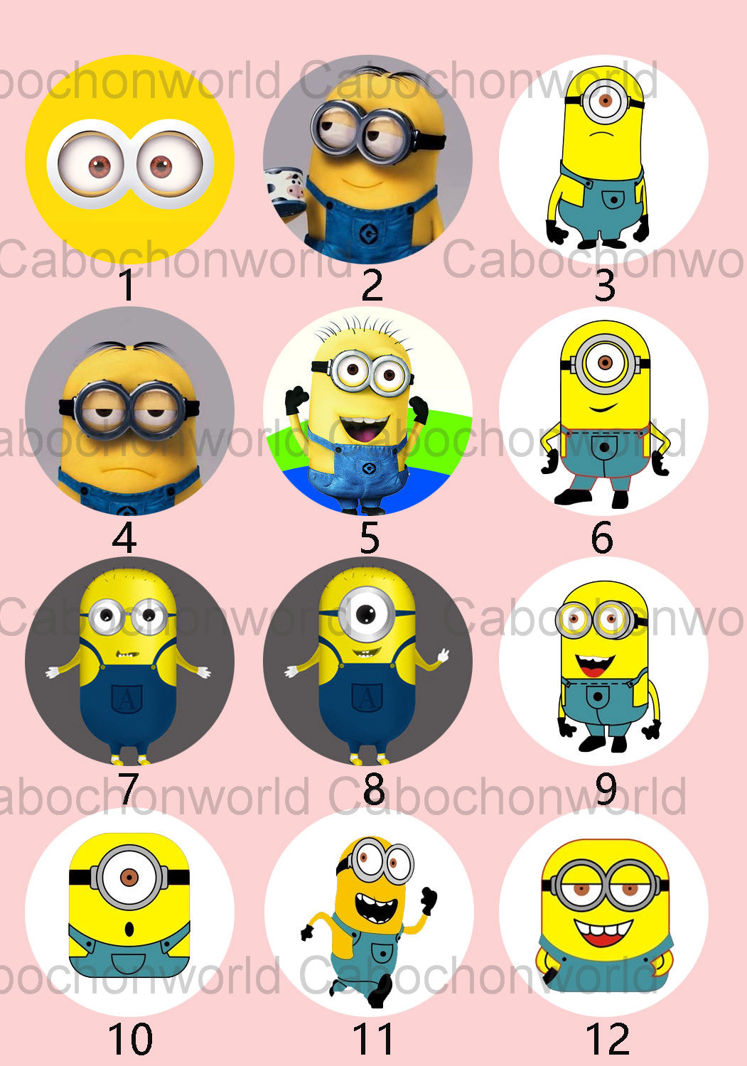 Cartoon Minion Cabochon Collection CW0054