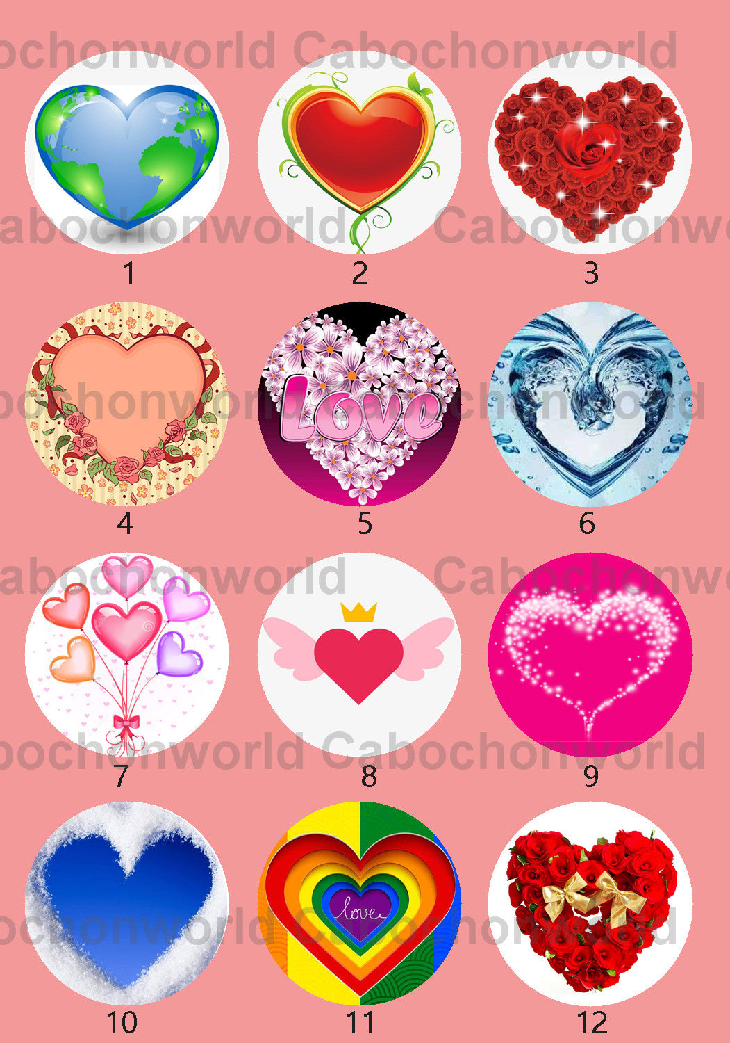 Collection Cabochon Coeur CWN0058