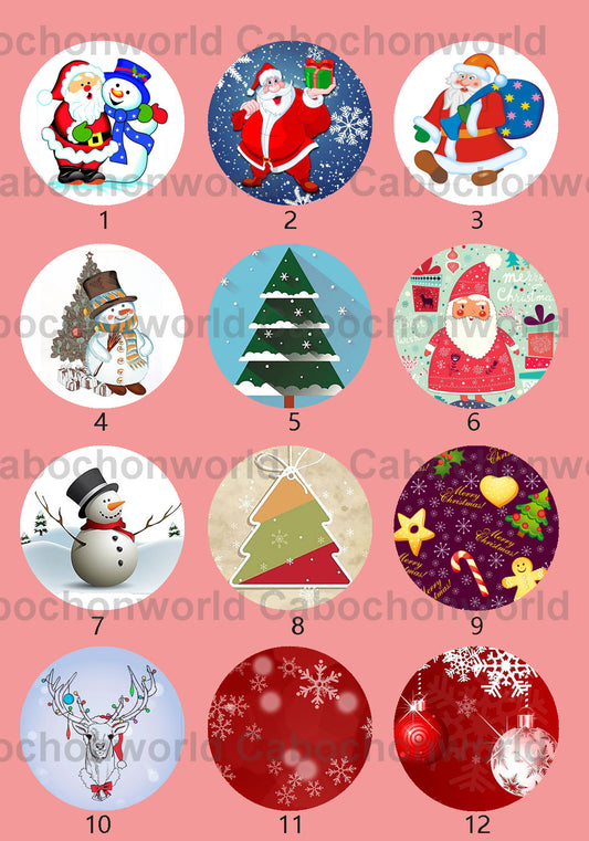 Christmas Themed Cabochon Collection CWN0059