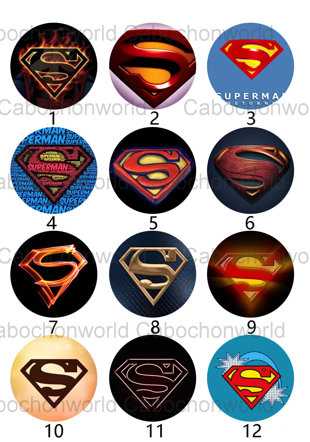 Superman Symbol Cabochon Collection CW0084