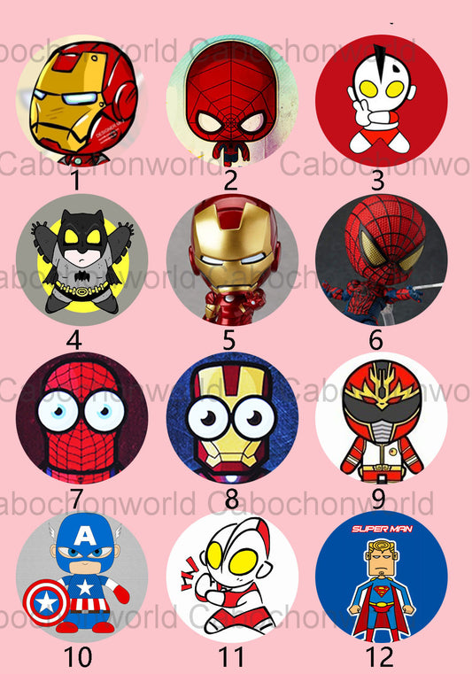 Cartoon Hero Various Cabochon Collection CW0090