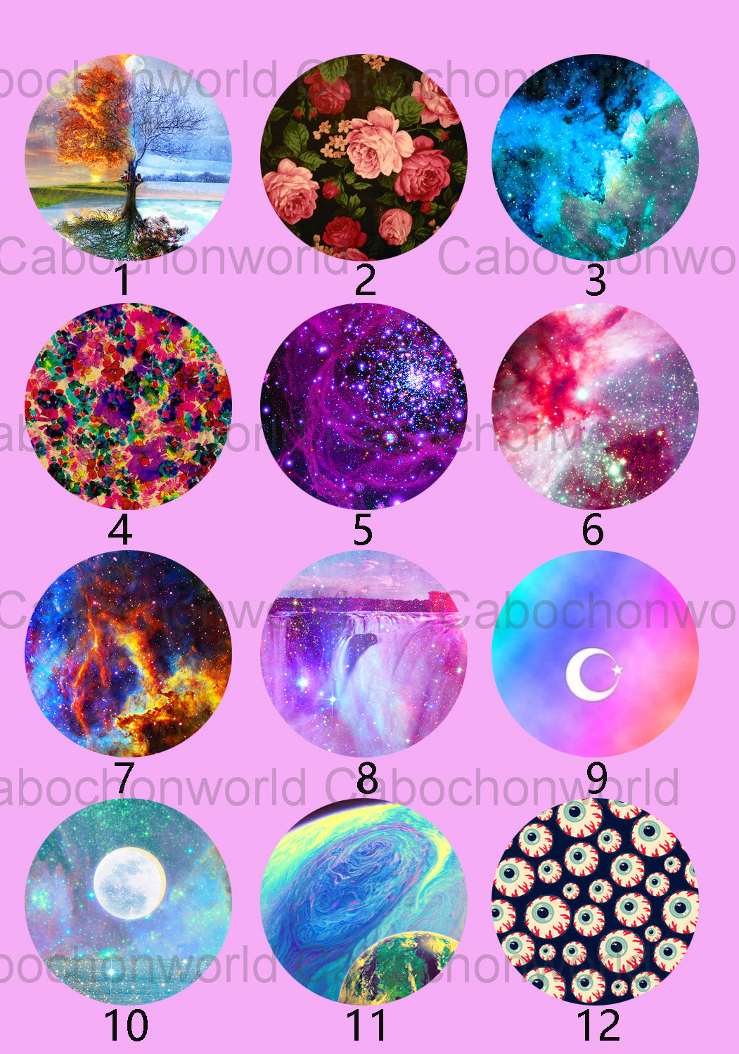 Galaxy Painting Various Cabochon Collection CW0097