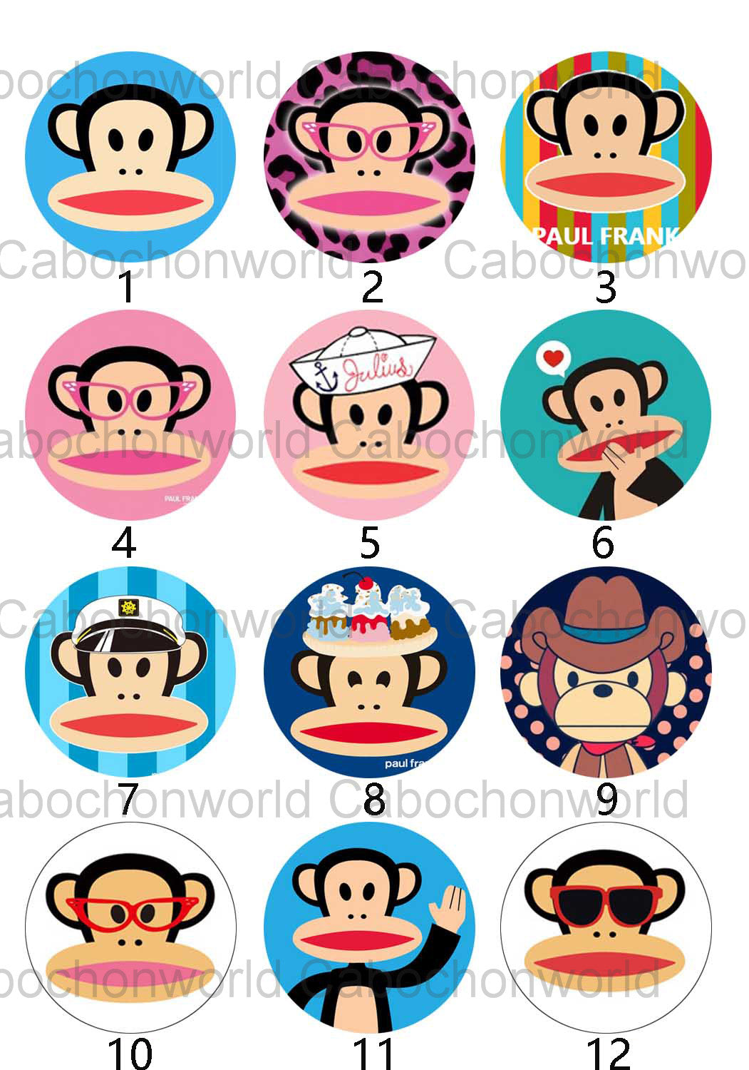 Cute Monkey Cabochon Collection CW0098