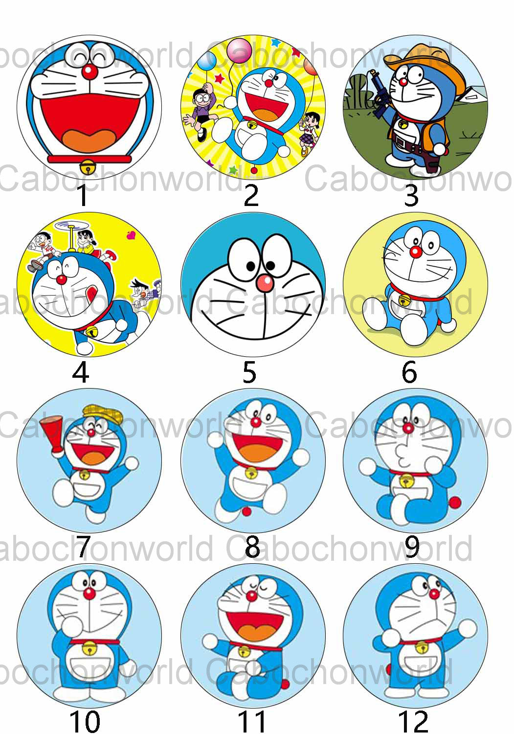 Schöne Doraemon Cabochon-Kollektion CW0106