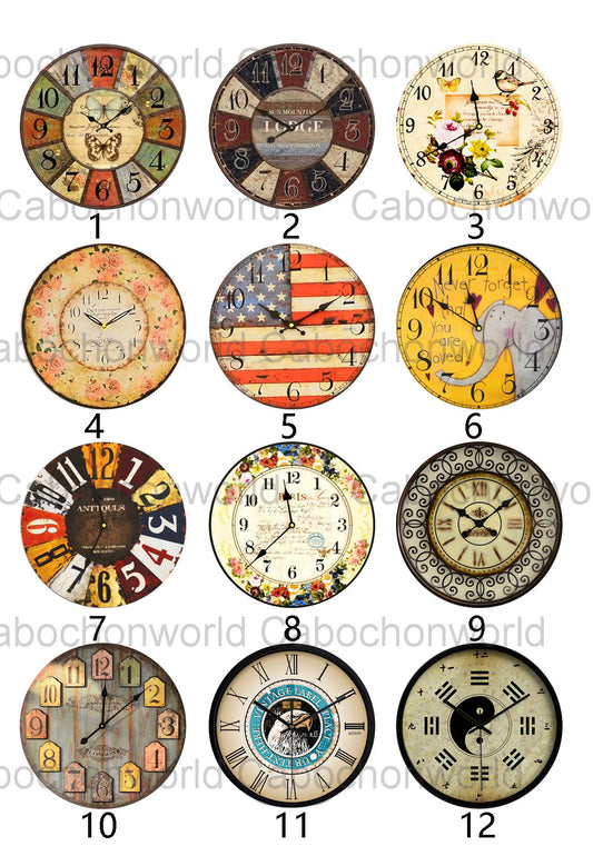 Clock Dial Plate Cabochon Collection CW0128