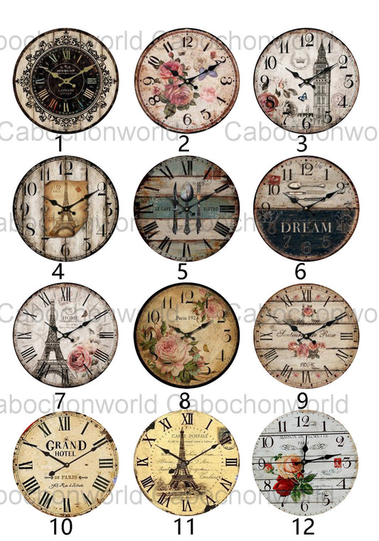 Clock Dial Plate Cabochon Collection CW0129