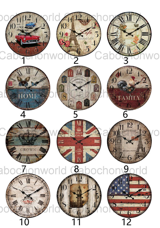 Clock Dial Plate Cabochon Collection CW0130