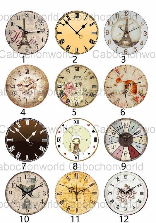 Clock Dial Plate Cabochon Collection CW0131