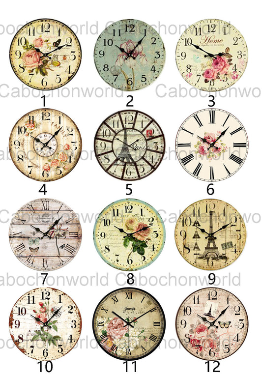 Clock Dial Plate Cabochon Collection CW0132